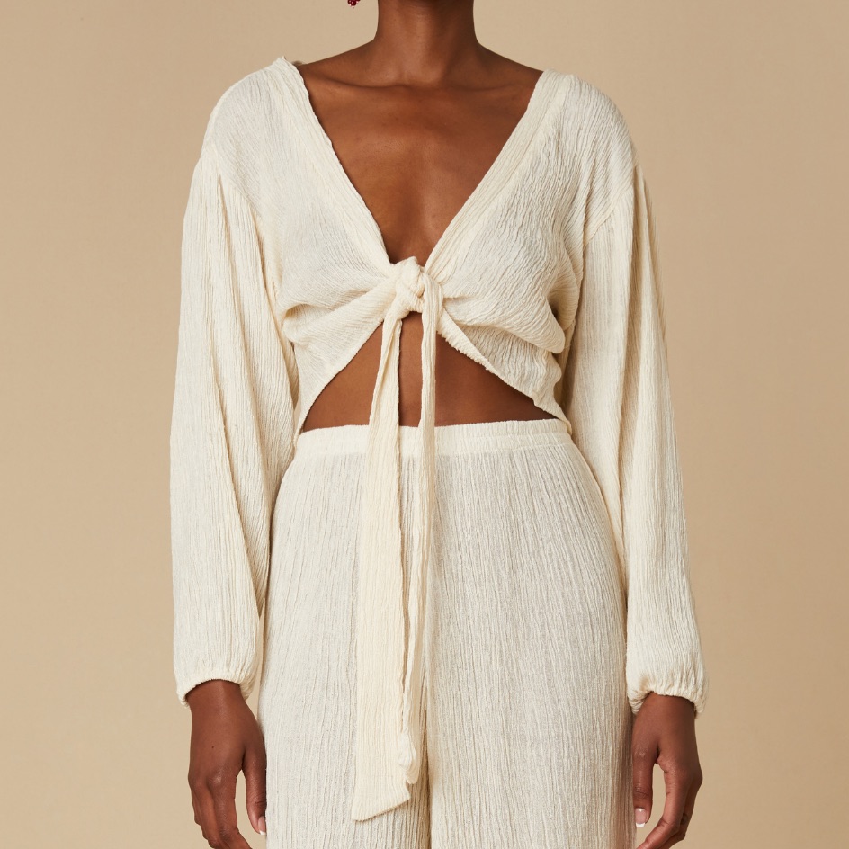 Savannah Morrow Catori Top Medium Cream Silk